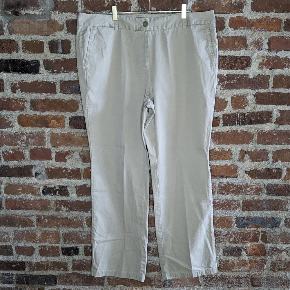 Land's End Size 18 Fit 2 Khaki 100% Cotton Pants